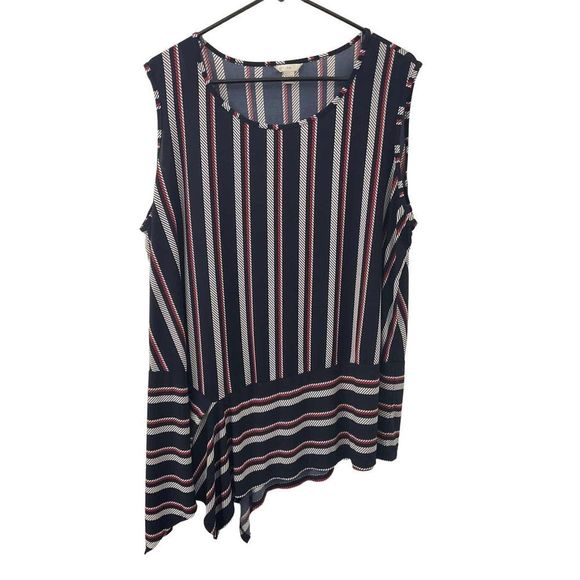 EST. 1946 Navy Red & White with Vertically & Horizontally Striped Top Size 22/24 - Picture 1 of 2